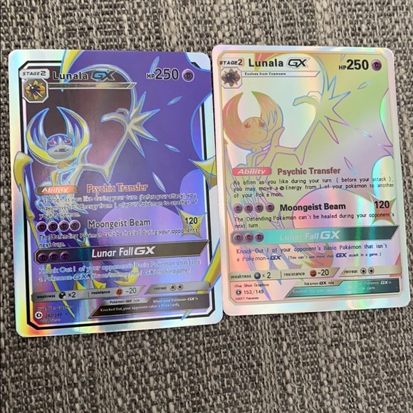 Pokemon Other Lunala And Rainbow Rare Poshmark